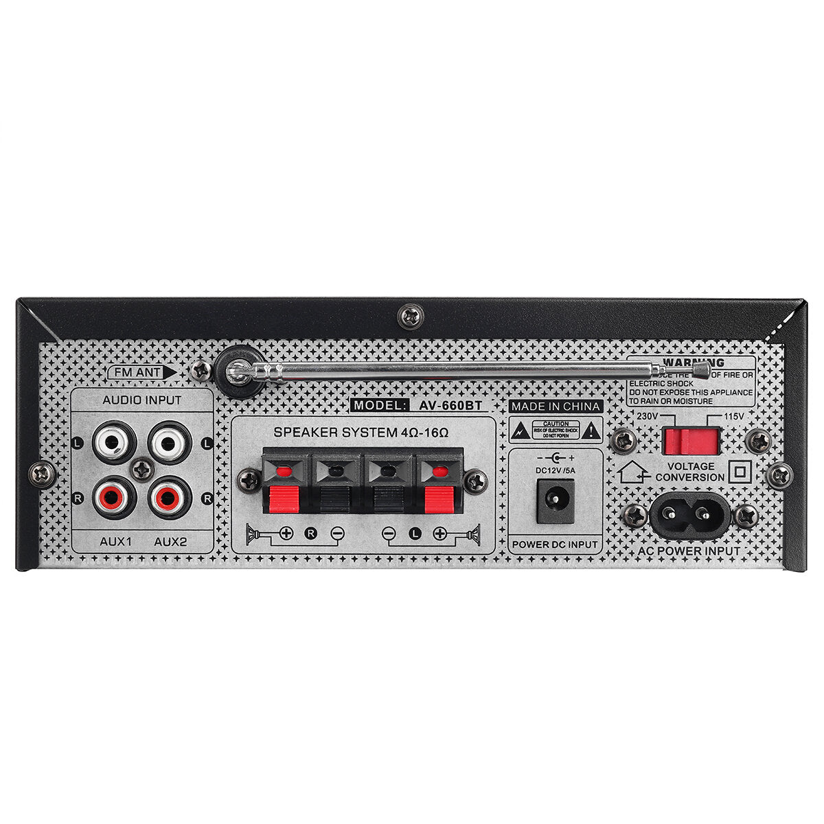2000W Bluetooth 5.0 Audio Power Amplifier EQ Stereo AMP Car Home 2CH AUX USB FM Radio