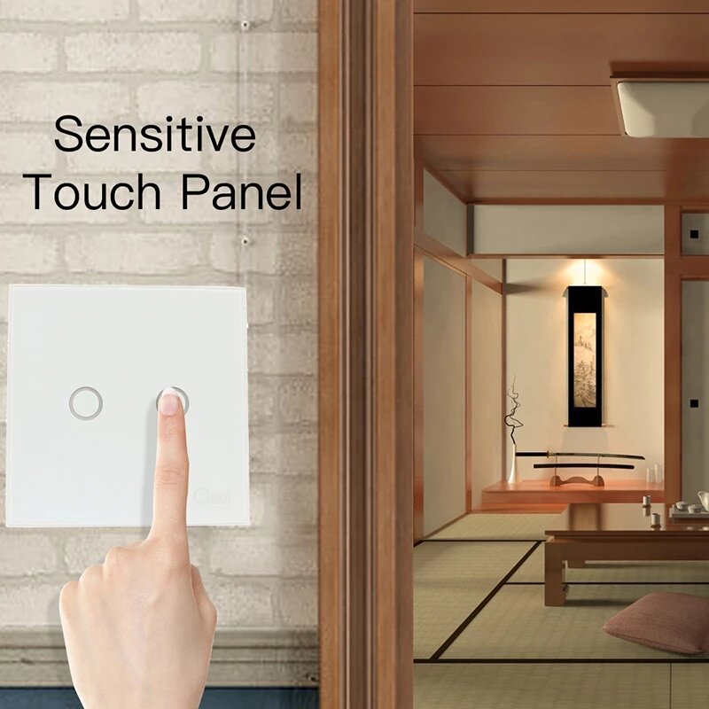 Smart Light Switch EU 1/2/3CH Touch Sensitive Wall Switch Home Automation Z Wave Wireless Remote Control Light Switch