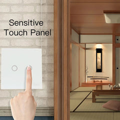 Smart Light Switch EU 1/2/3CH Touch Sensitive Wall Switch Home Automation Z Wave Wireless Remote Control Light Switch