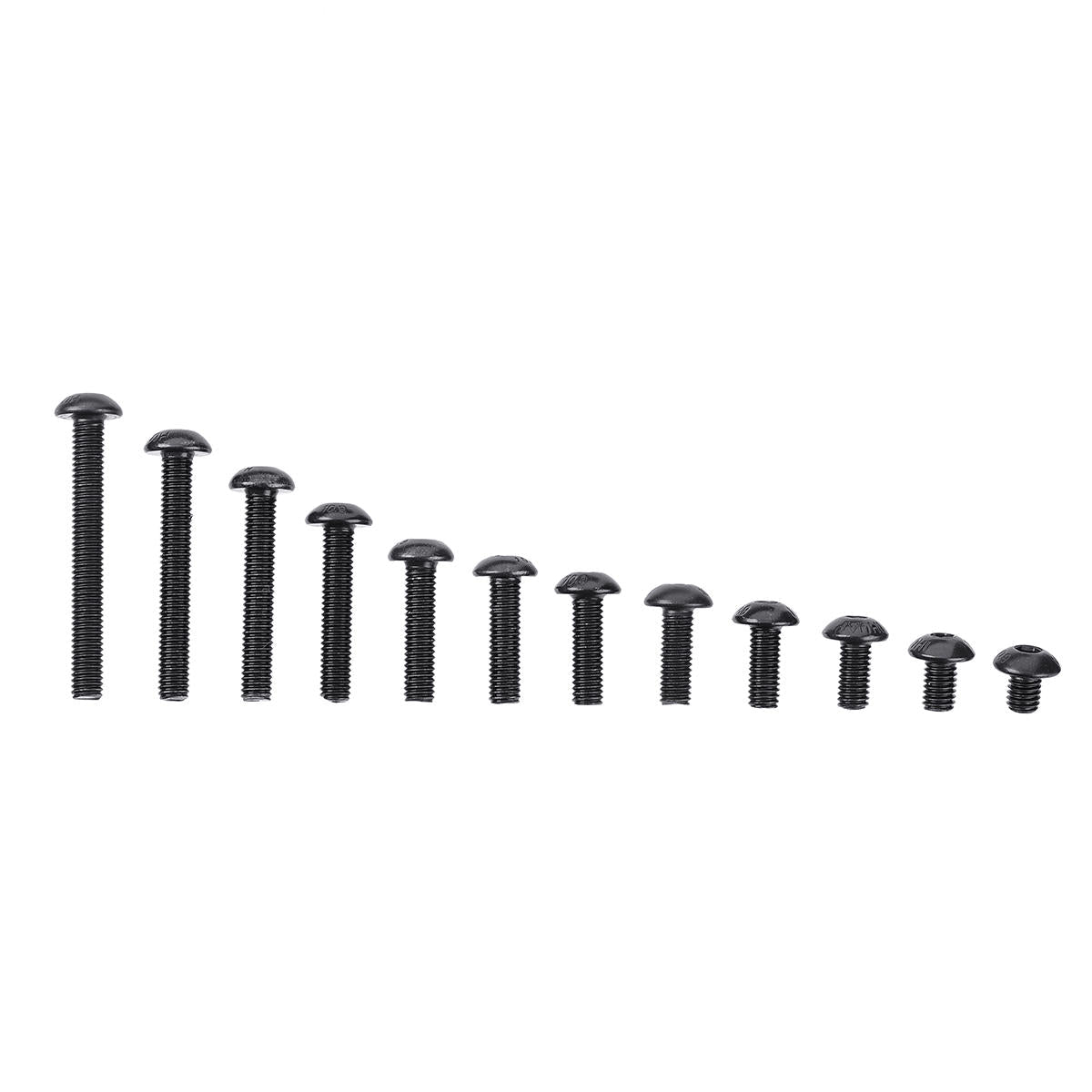 120Pcs M5 Hex Socket Button Head Screw 10.9 Grade Carbon Steel Bolt Assortment