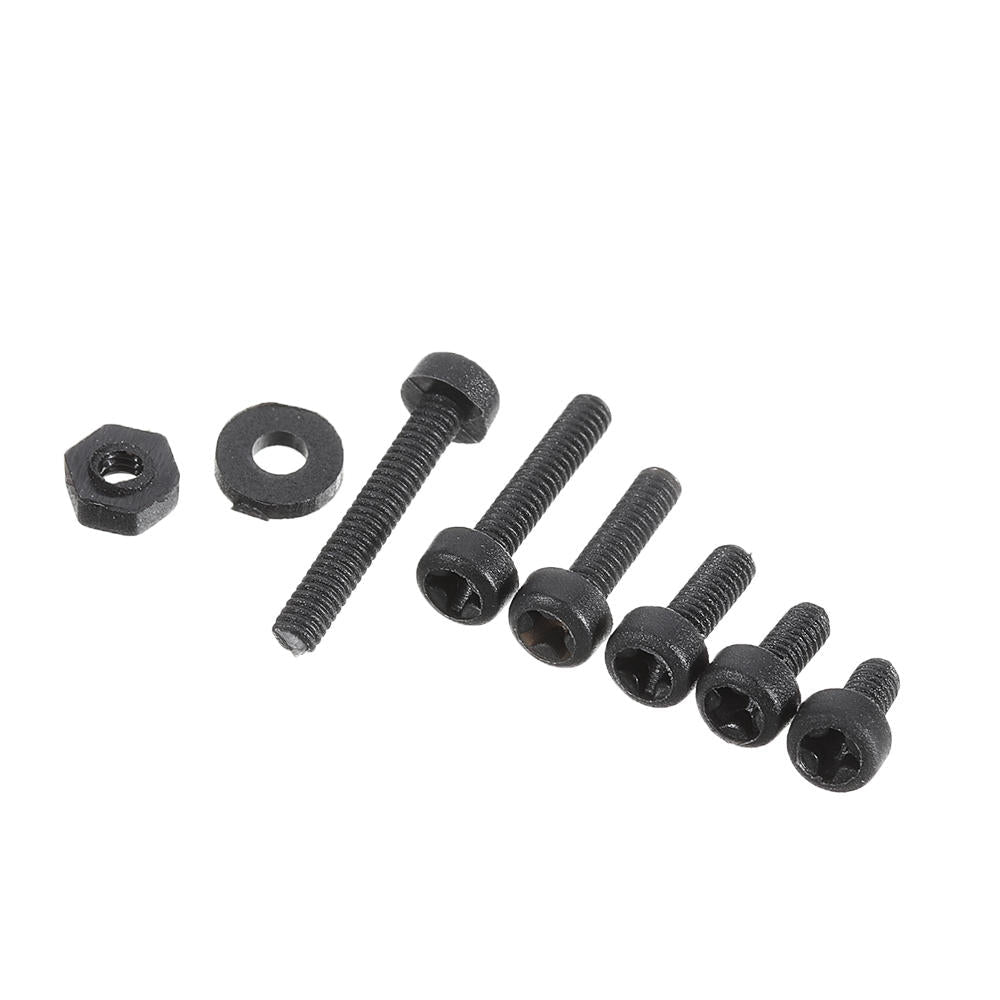 500Pcs M2 Nylon Screw Bolt Black Round Cross Screw Hex Nut Spacer Nylon PCB Assortment