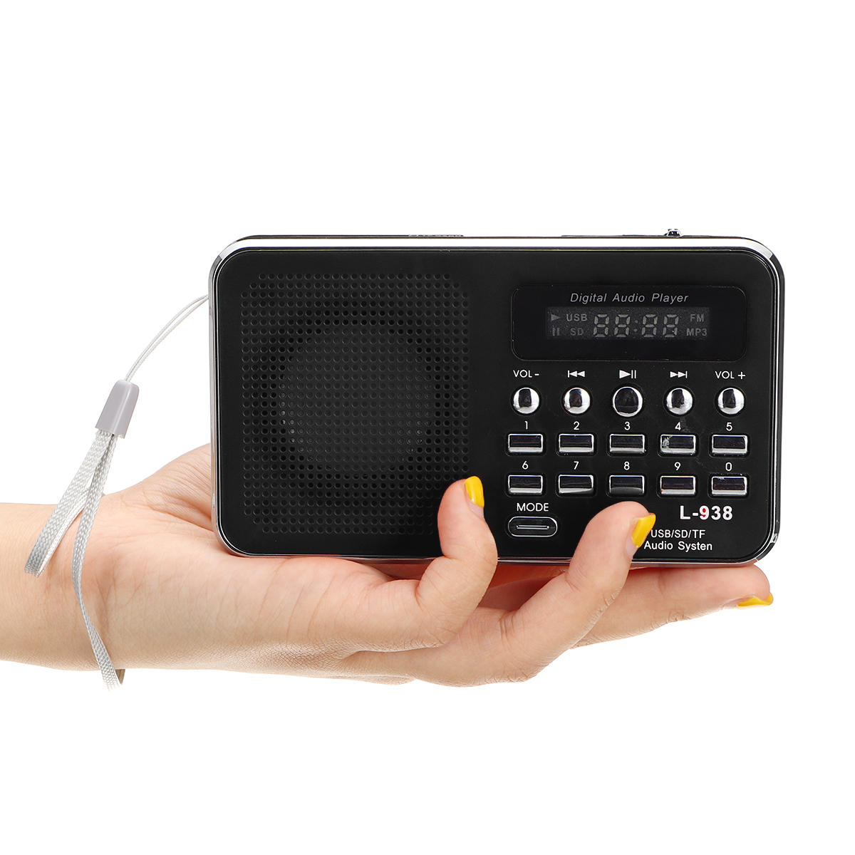 Portable FM 87.5-108MHZ 4.2V 4 Radio TF SD Card AUX Loop Play Speaker MP3 Music Player