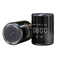 Bluetooth Speaker LED Screen Alarm Clock Portable Speaker Loud Stereo Sound Rich Bass TF/AUX/FM Radio Player with Mic