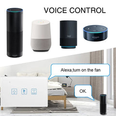 WiFi Smart Fan Speed Control Touch Switch US Standard Deluxe Crystal Panel Switch App Remote Control