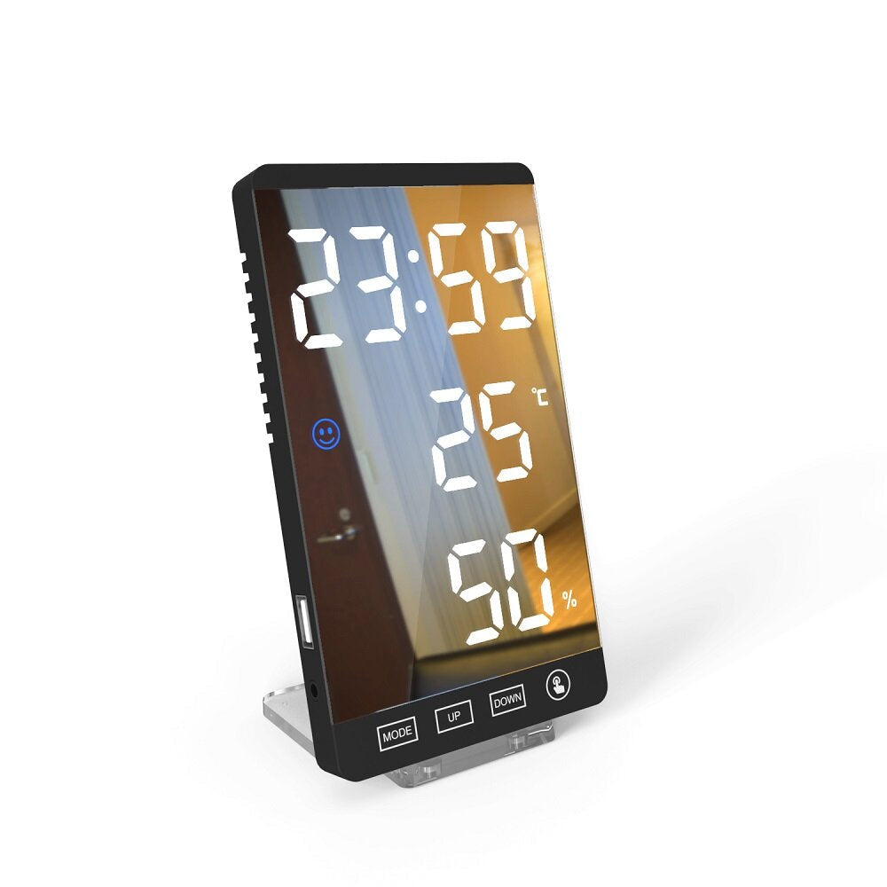 LED Image Clock Temperature and Humidity Meter Electronic Weather Clock