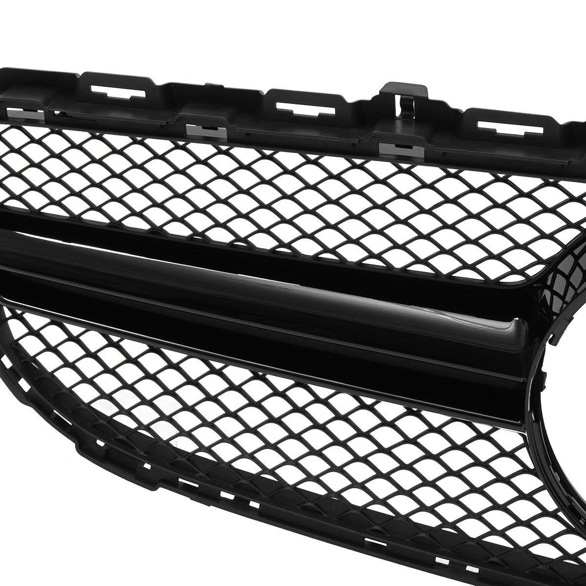 Black AMG C63 Style Grill Grille For Mercedes Benz With Camera