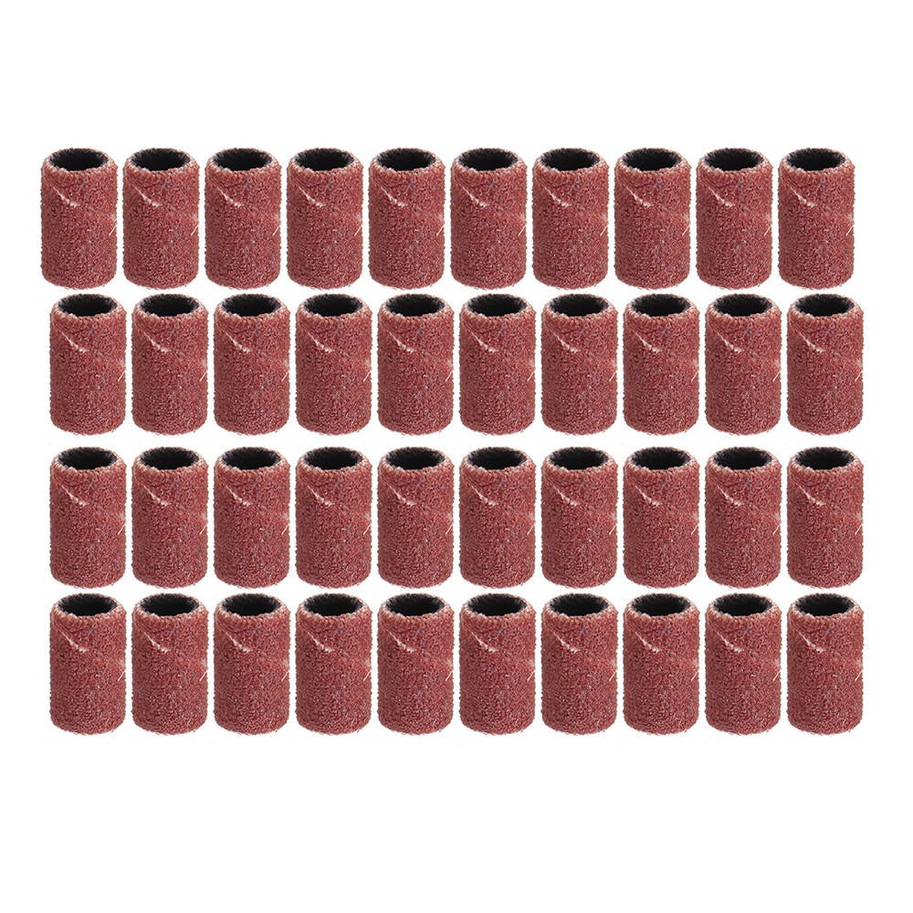132pcs 120 Grit 1/4 3/8 1/2 Inch Sanding Drum with Sanding Mandrel Rotary Tool Accessories