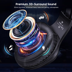 Gaming Headset Stereo RGB Light 50mm Driver Stereo Adjustable Noise Canceling Headphone with Mic