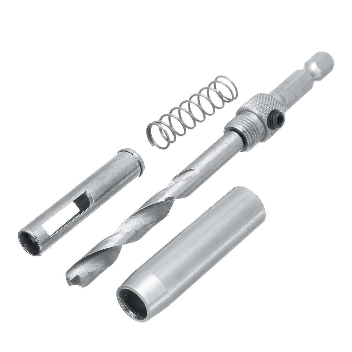 7pcs Self Centering Door Window Hinge Set Twist Wood Drill Bit Hole Puncher