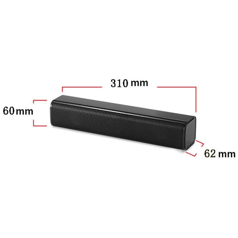 Dual Speaker Function Black Strip Subwoofer USB2.0 Computer Speaker