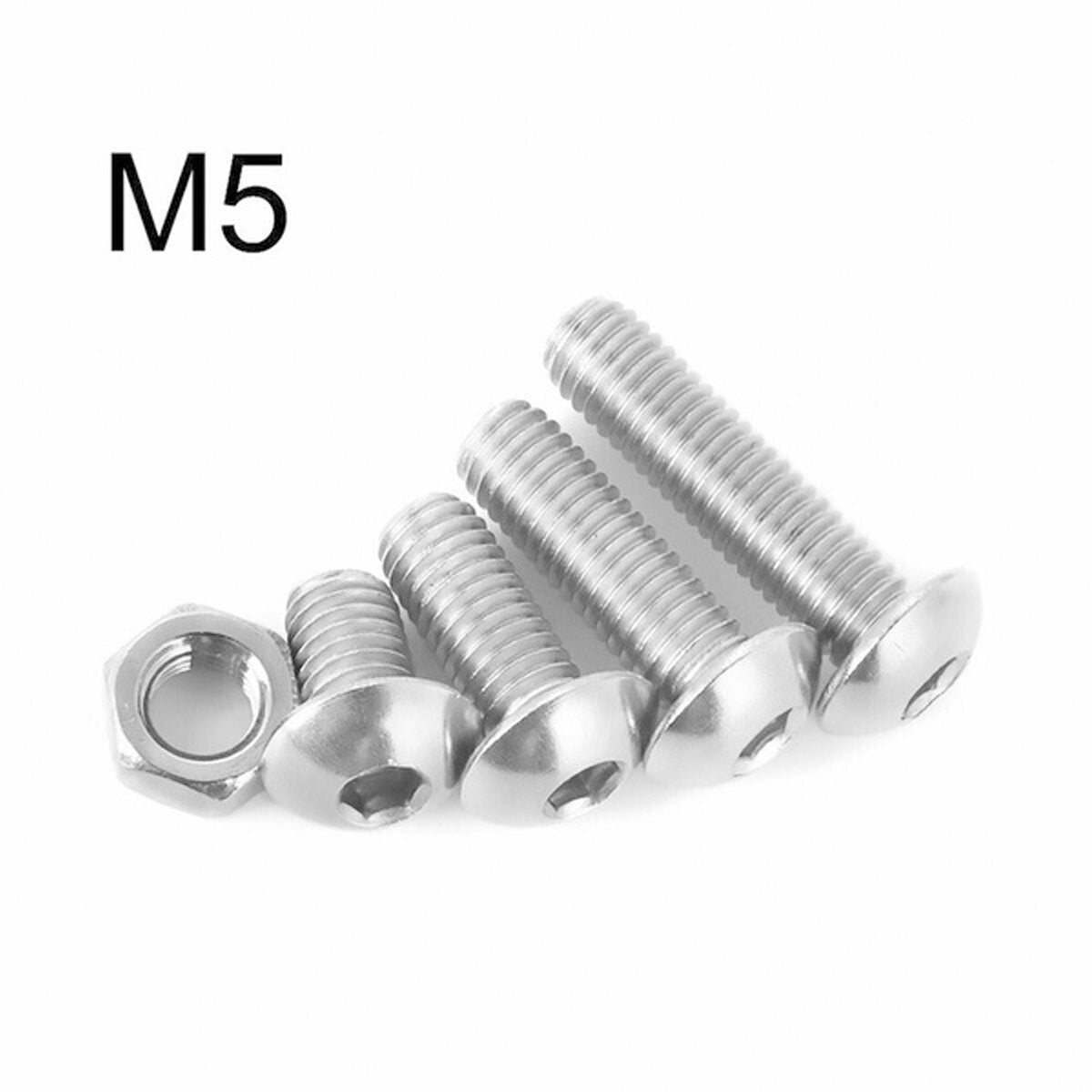 500pcs Stainless Steel Hex Socket Cap Head Bolts Screw Nuts Kits M3 M4 M5