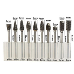 Drill Carving Locator with 0.5-3.2mm Keyless Chuck 6pcs Router Bits and 10pcs Wood Milling Burrs