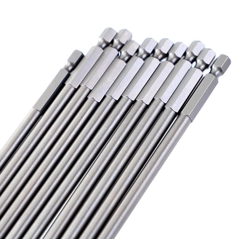 10pcs 150mm SQ2 Square Driver Bit Screwdriver Bits Set S2 Steel 1/4 Inch Hex Shank Magnetic For Pocket Hole Jig wood working Tool