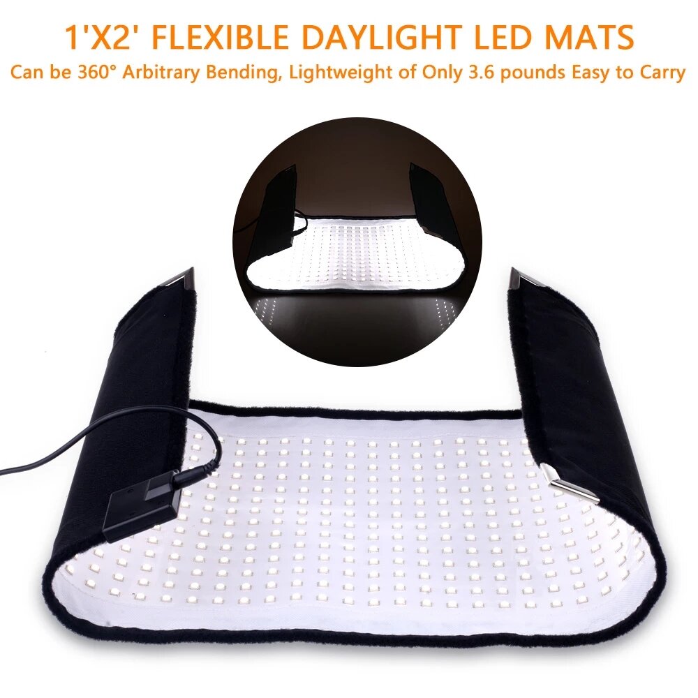 Flexible LED Video Light Protable CRI 90 5500K 448pcs LEDs with 2.4G Remote Control for Photography Shooting