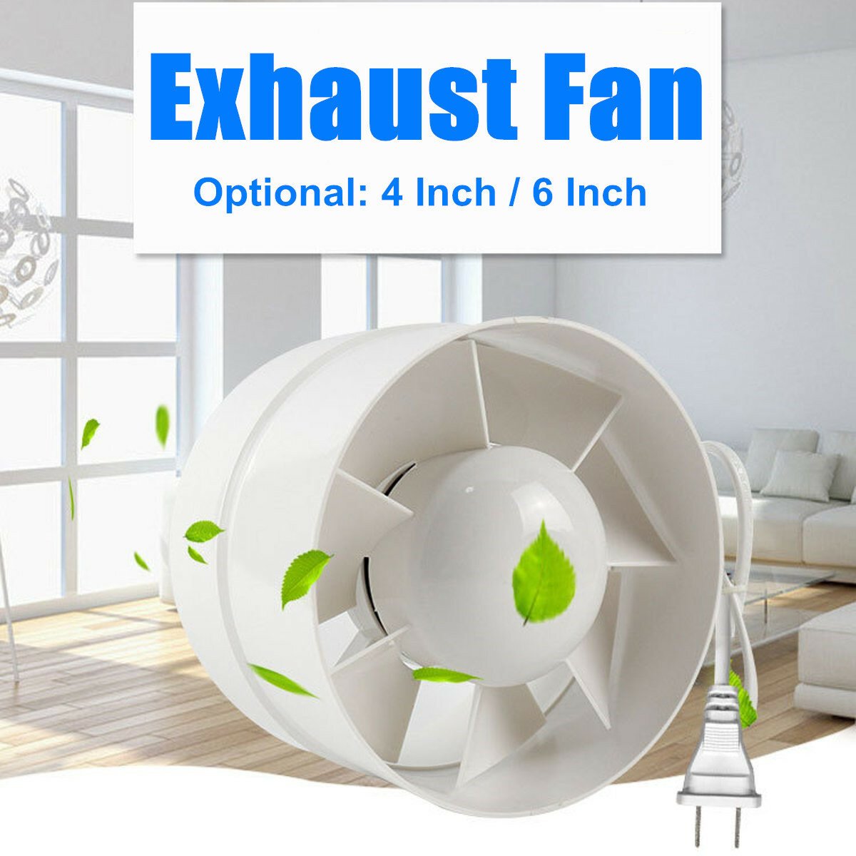 Exhaust Fan Wall Window Kitchen Toilet Bathroom Pipe Duct