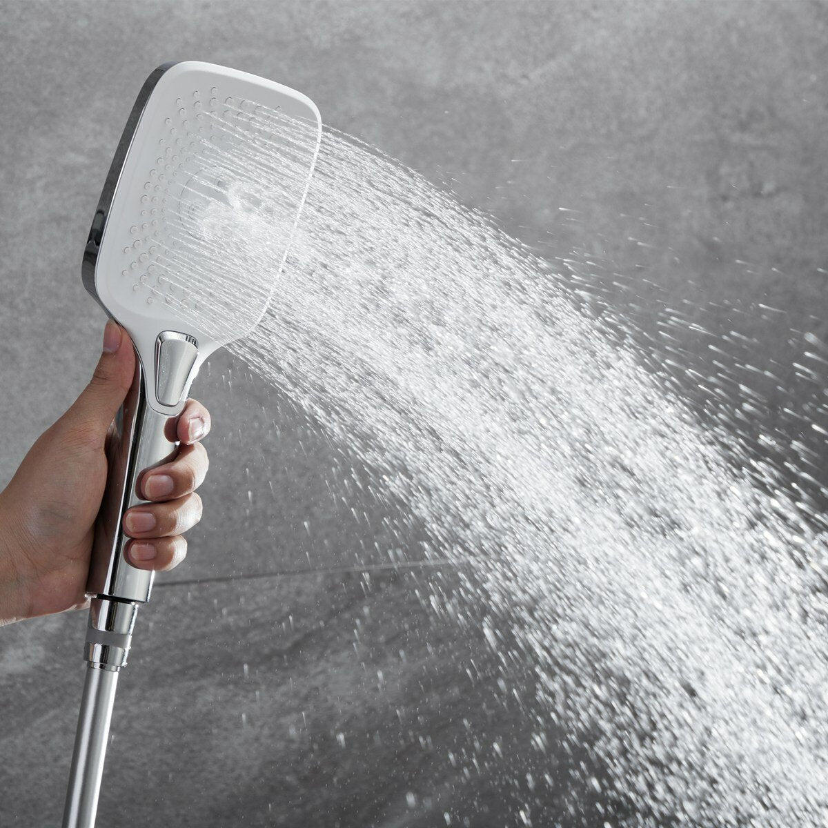 Handheld Shower Head Set Bathroom Rain Tub System 3-Setting Sprayer with Hose Faucet