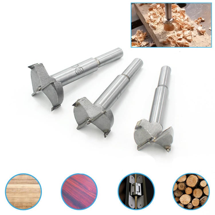 6pcs 30-60mm Forstner Drill Bit Set Hinge Hole Cutters Woodworking Saw Cutter