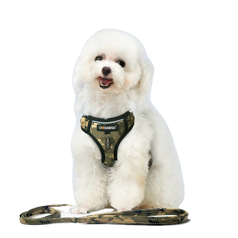 Harness and Leash Sets Adjustable Lengths Reflective Design Breathable Mesh Dog Collar for Small Pets