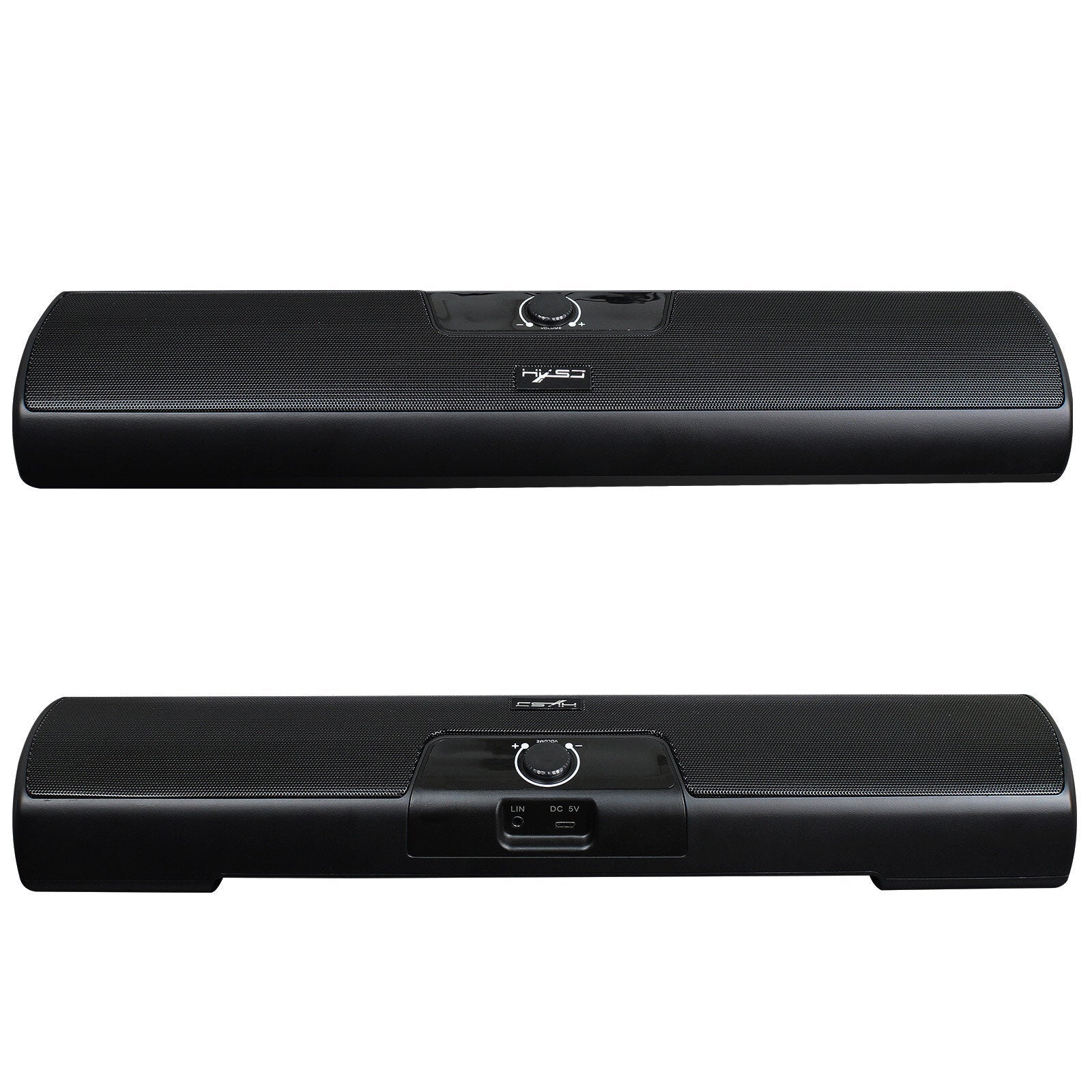 Wired Computer Speaker Long Bar Dual Speakers AUX 3.5mm Audio Plug and USB Charging Interface For Home Computer Smartphones