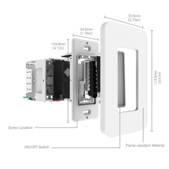 WiFi Smart Light Switch Control by Smart Life/Tuya APP Works with Alexa Google Home for Voice Control