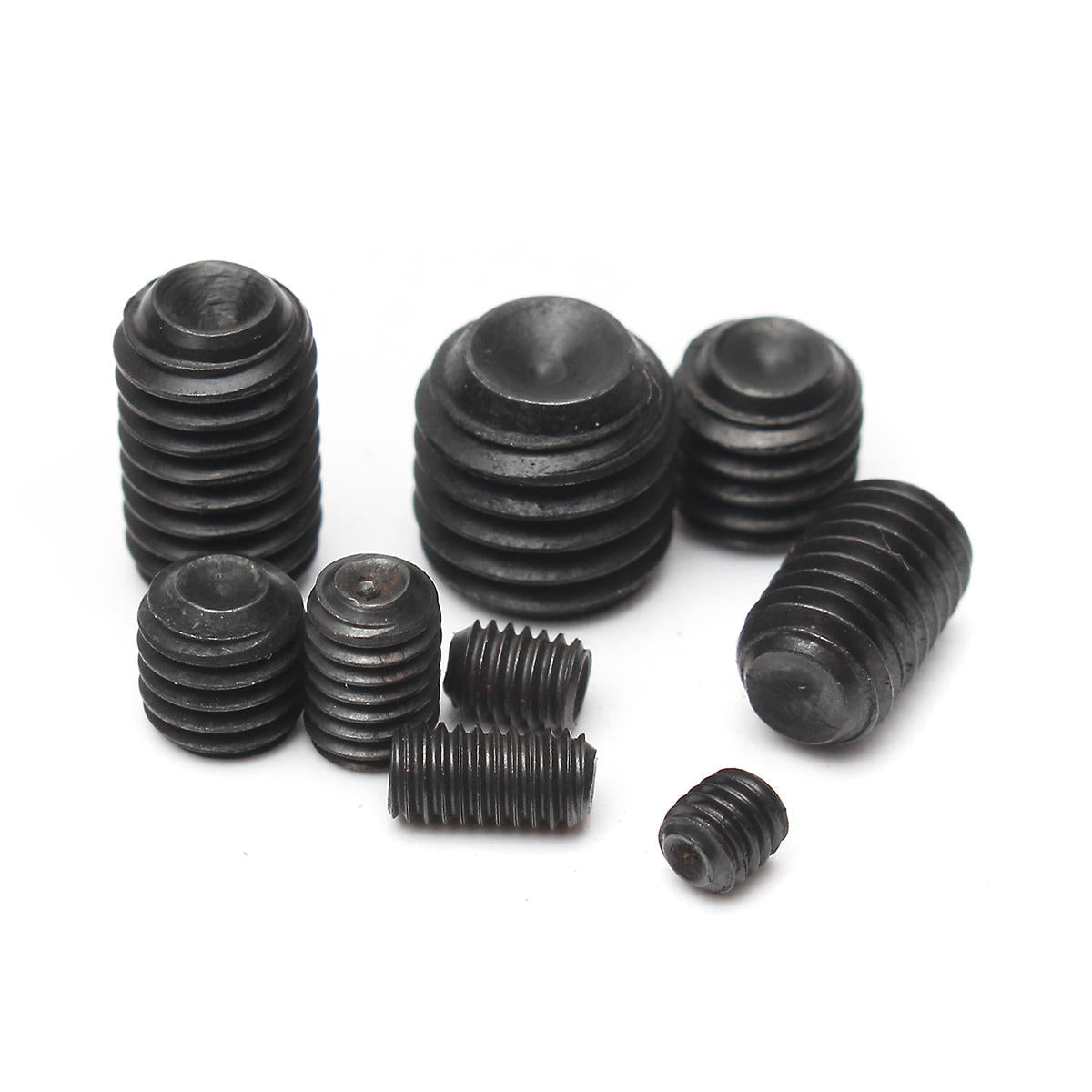 250Pcs Head Socket Hex Set Grub Screw Cup Point Alloy Steel Assortment With Case