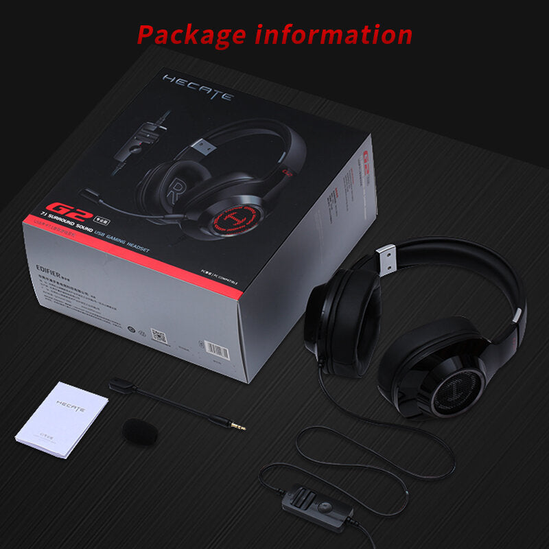 Gaming Headphone Game Headset 50mm Driver Unit 7.1 Surround Sound RGB Light Stereo Headphones with Noise Reduction Mic for PS4 Xbox PC Laptop