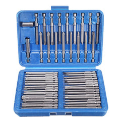 Long Section 50Pcs 1/4 Inch Hex Screwdriver Bit Repair Tools Kit Screw Head Chrome Vanadium Steel Extra Bit Set