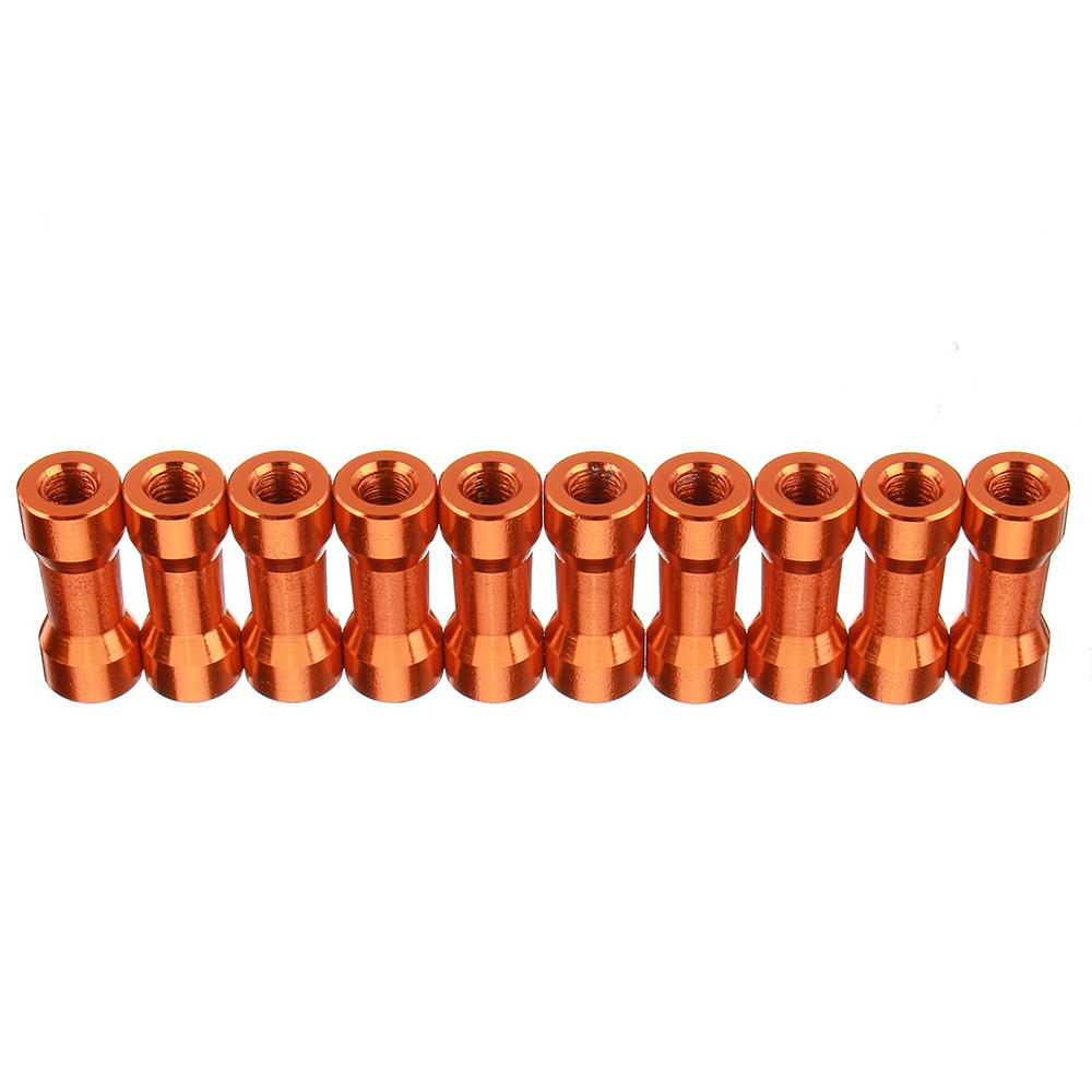 M3AS10 10Pcs M3 10mm Aluminum Alloy Standoff Spacer Round Column MultiColor Smooth Surface