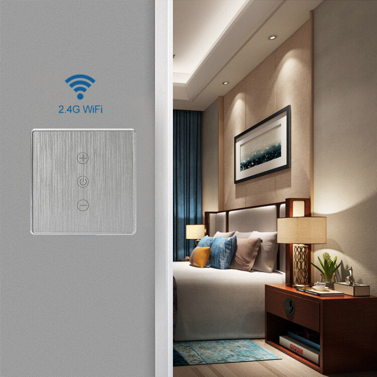 Smart Home 86 Type Timing Stepless Dimming Wifi Switch Compatible with Amazon Alexa Google Home