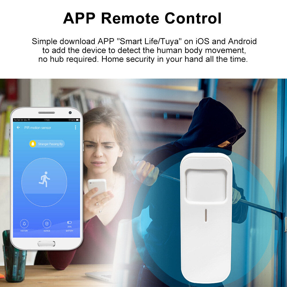 Wifi Human Infrared Sensor PIR Infrared Detector APP Remote Control Work With Tuya Smart Life