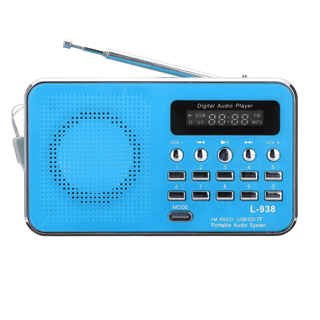 Portable FM 87.5-108MHZ 4.2V 4 Radio TF SD Card AUX Loop Play Speaker MP3 Music Player