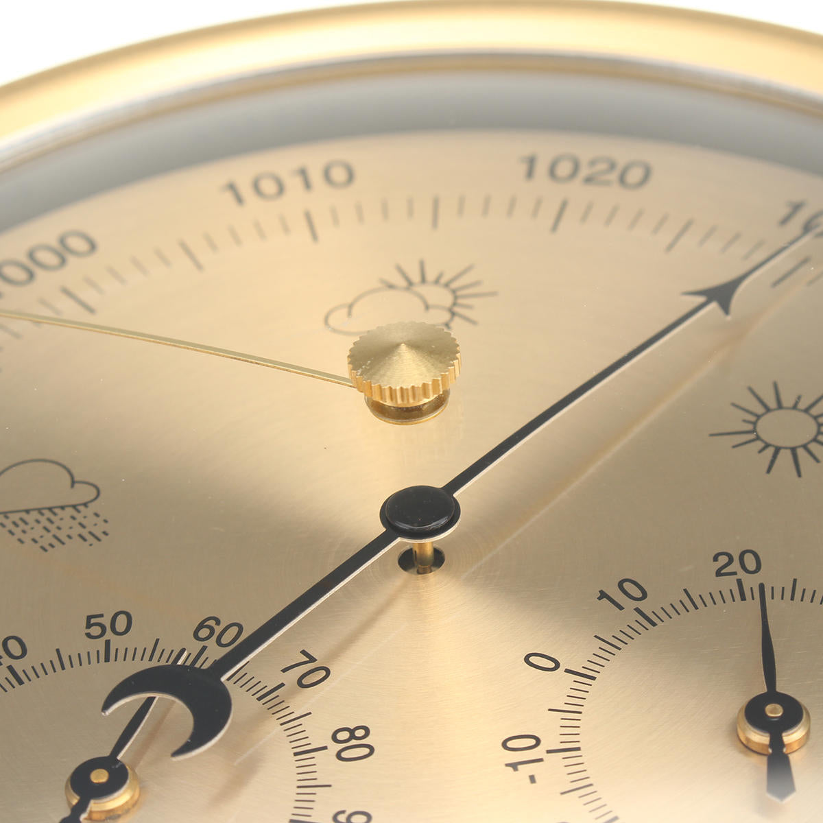IN 1 Gold Wall Hanging Weather Thermometer Barometer Pressure Gauge Hygrometer
