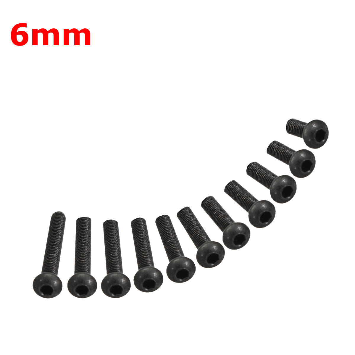 50Pcs Metric M3 304 Stainless Steel A2 Button Head Hex Socket Cap Screw Allen Bolt 10.9 Grade