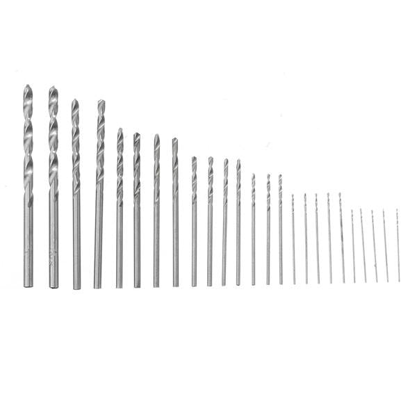 25Pcs 0.5-3mm HSS Metric Twist Drilling Drill Bits Set Straight Shank