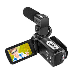 Digital Vlog Camcorder HD 1080P 24MP 16X Zoom 3.0 inch IPS Touch Screen Support WIFI SD Card DV with Microphone