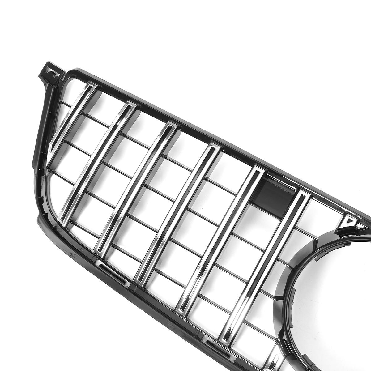 Front Grille GTR Style Grill Silver Vent For Mercedes Benz Chrome