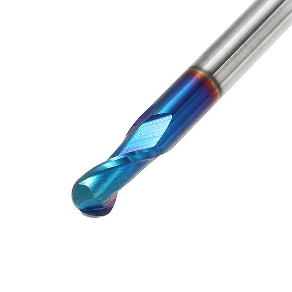R0.5-R3 2 Flutes Tungsten Carbide End Mill HRC65 NACO Coated Ball Nose Cutter