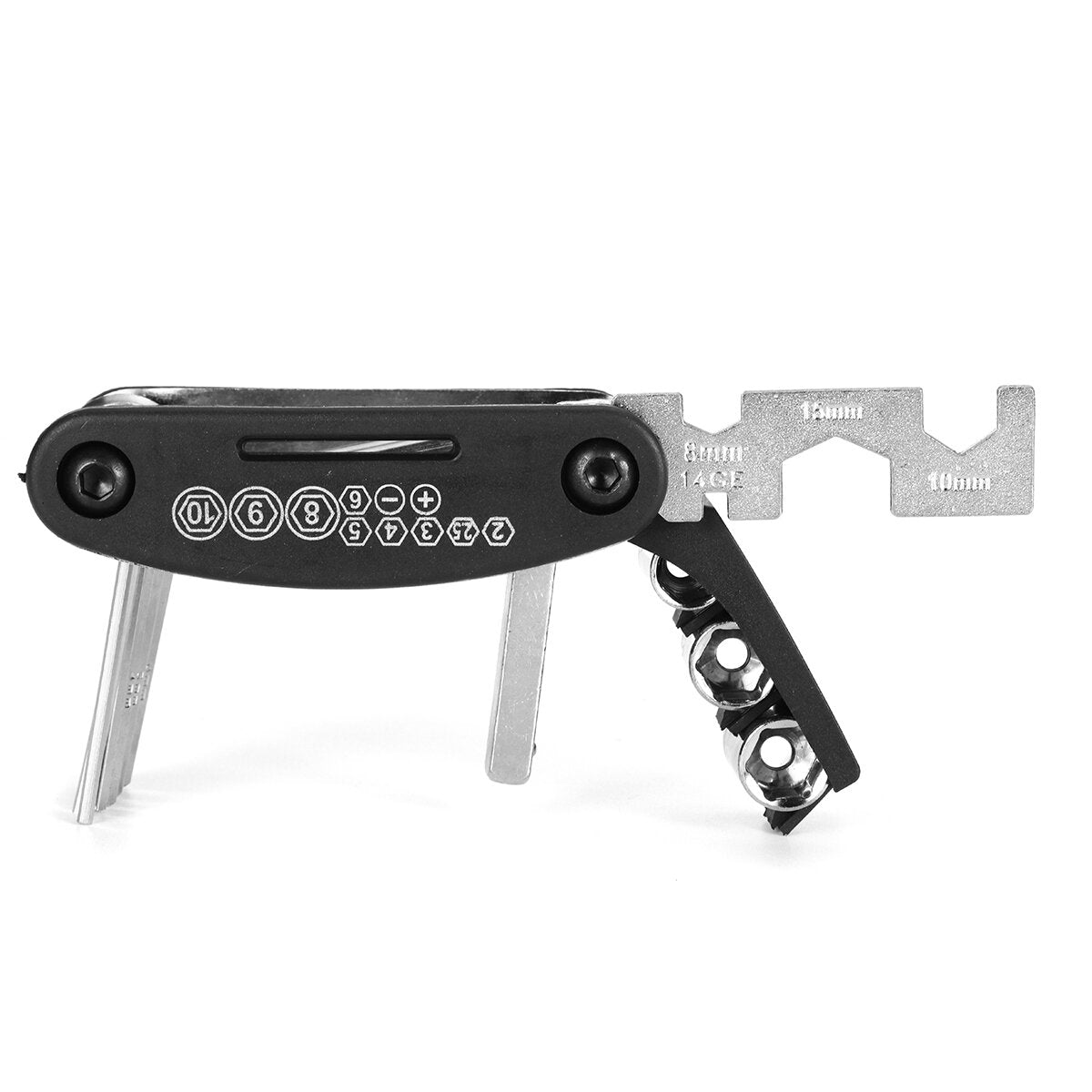 16 In 1 Multi-Function Bike Repair Tool Kit Grinding Film Torque Wrench Screwdriver