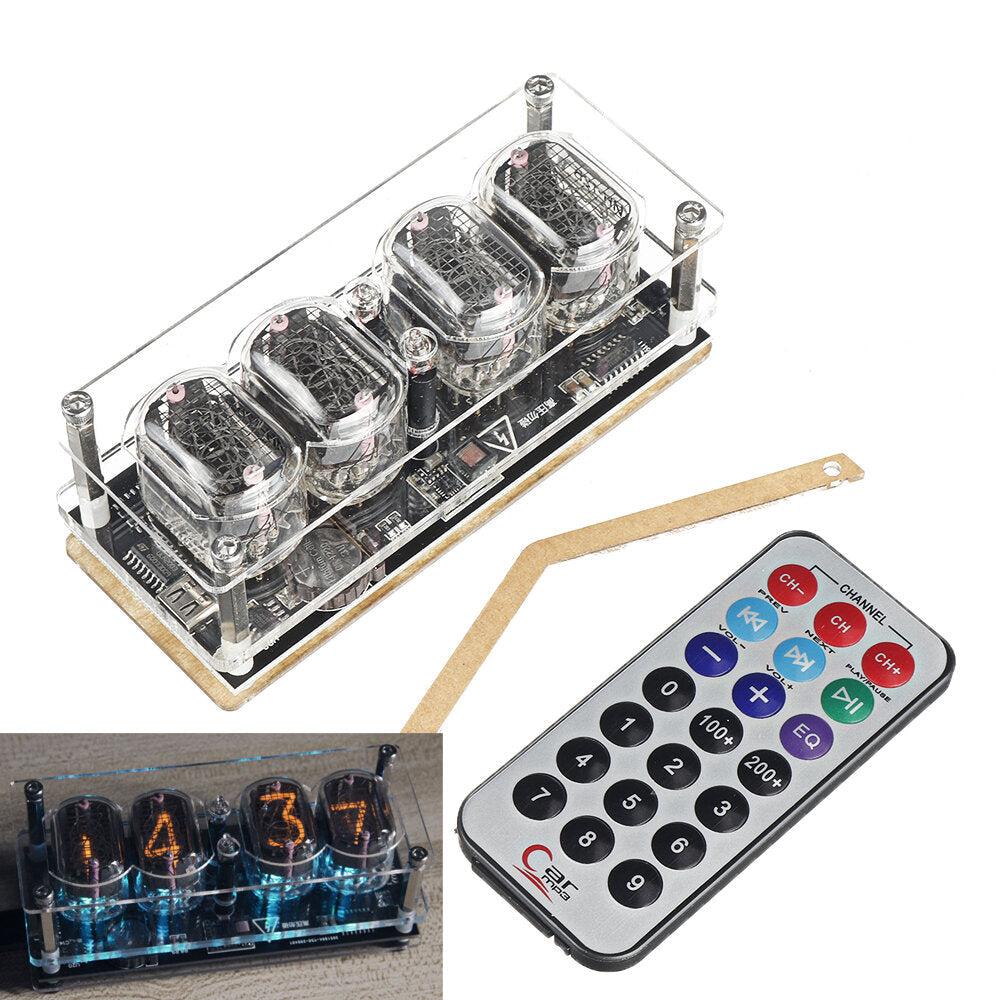 Glow Tube Clock Cyberpunk Geek Creative Gift Decoration 6 Background Light Colors with Electronic Tube