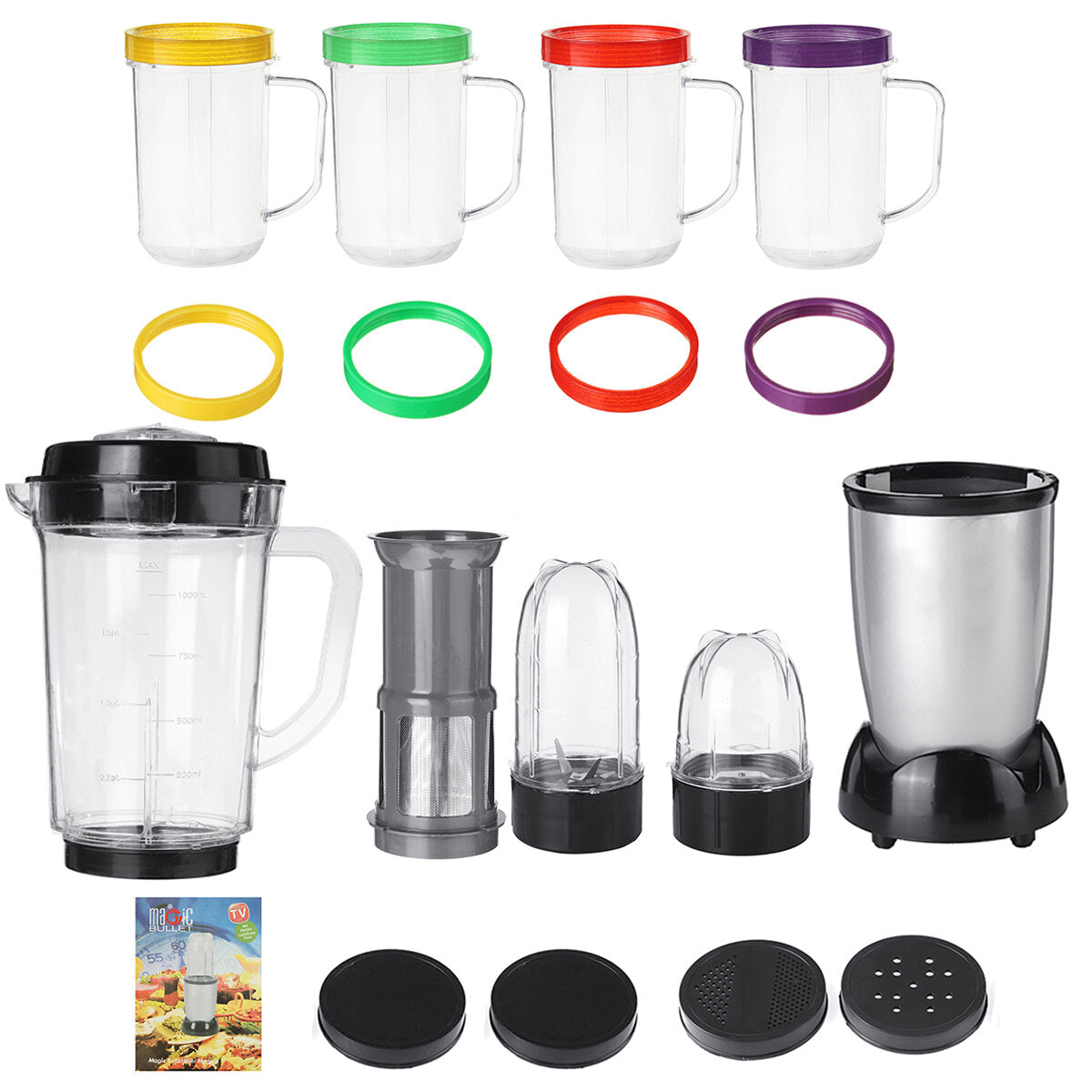 Multifunctional Mini Juicer 250W 250V Quick Juicing Detachable Attachments for Kitchen