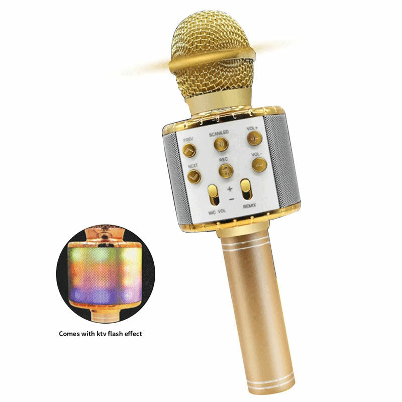 microphone with LED Lights, Bluetooth, Studio microphone, Corner Recorder