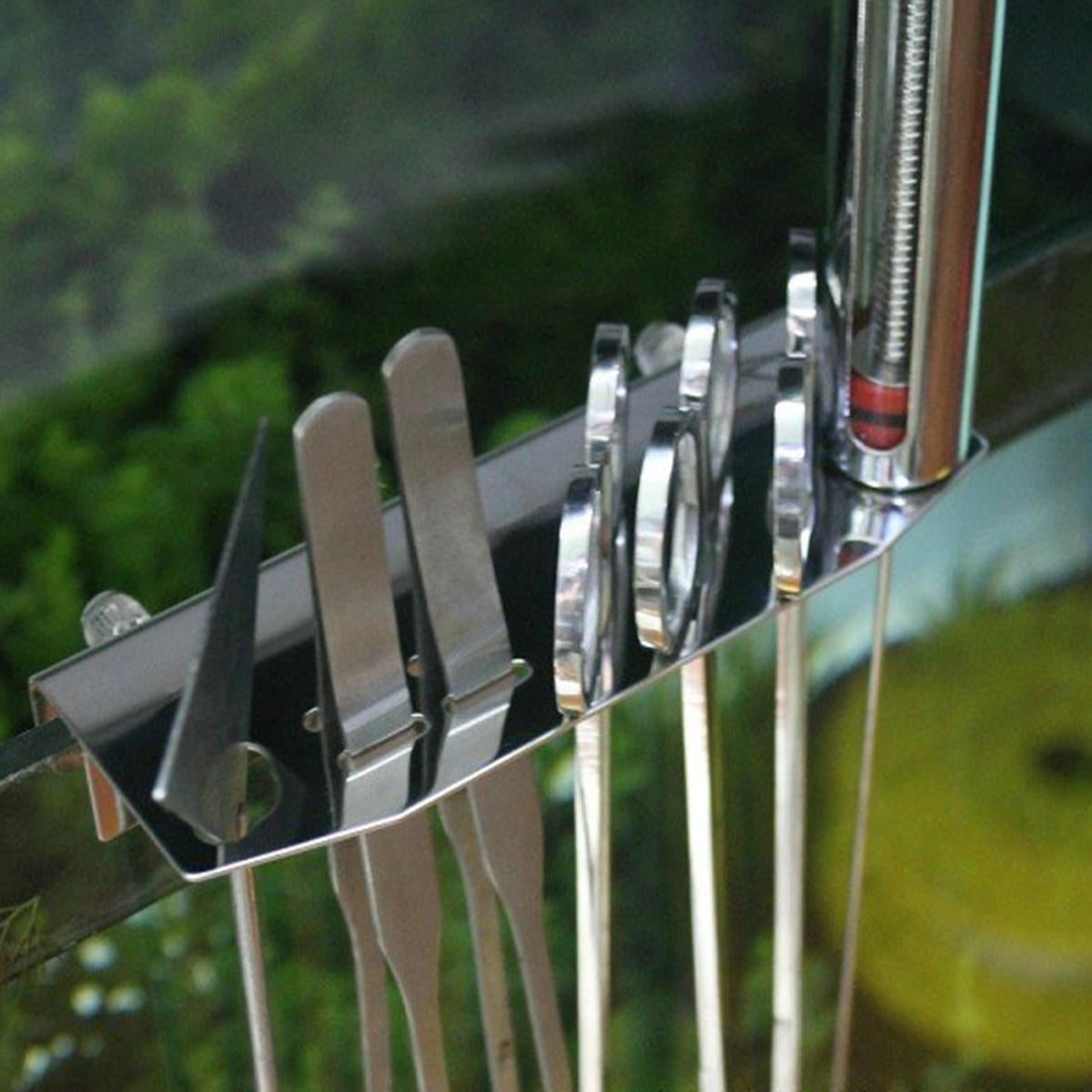 Stainless Steel Tube Tool Maintenance Side Holder Aquarium Tank Tweezer