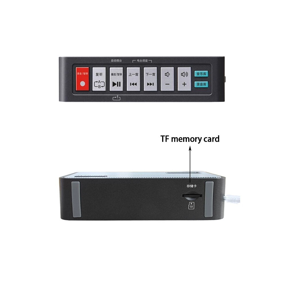FM Mini-loudspeaker Digital Tuning Recorder MP3 Player Radio Speaker Support TF Card