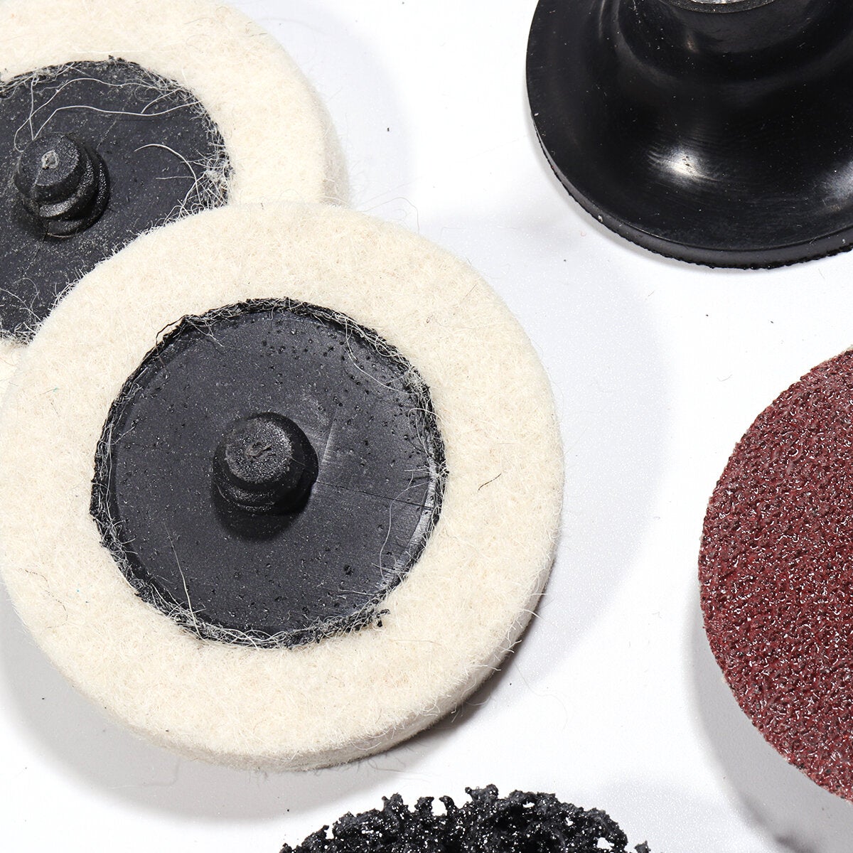 60pcs 2 Inch 50mm Sanding Discs Roll Lock Surface Sanding Discs Pad Polishing Sandpaper Quick Change Disc For Rotary Tools
