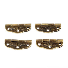 4pcs Antique Hinge Tin Printing Wooden Box 6 Hole Small