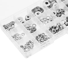 270Pcs Stainless Steel Flat Washer Fender Washer Hex Nut M3/M4/M5/M6/M8 Assortment Kit