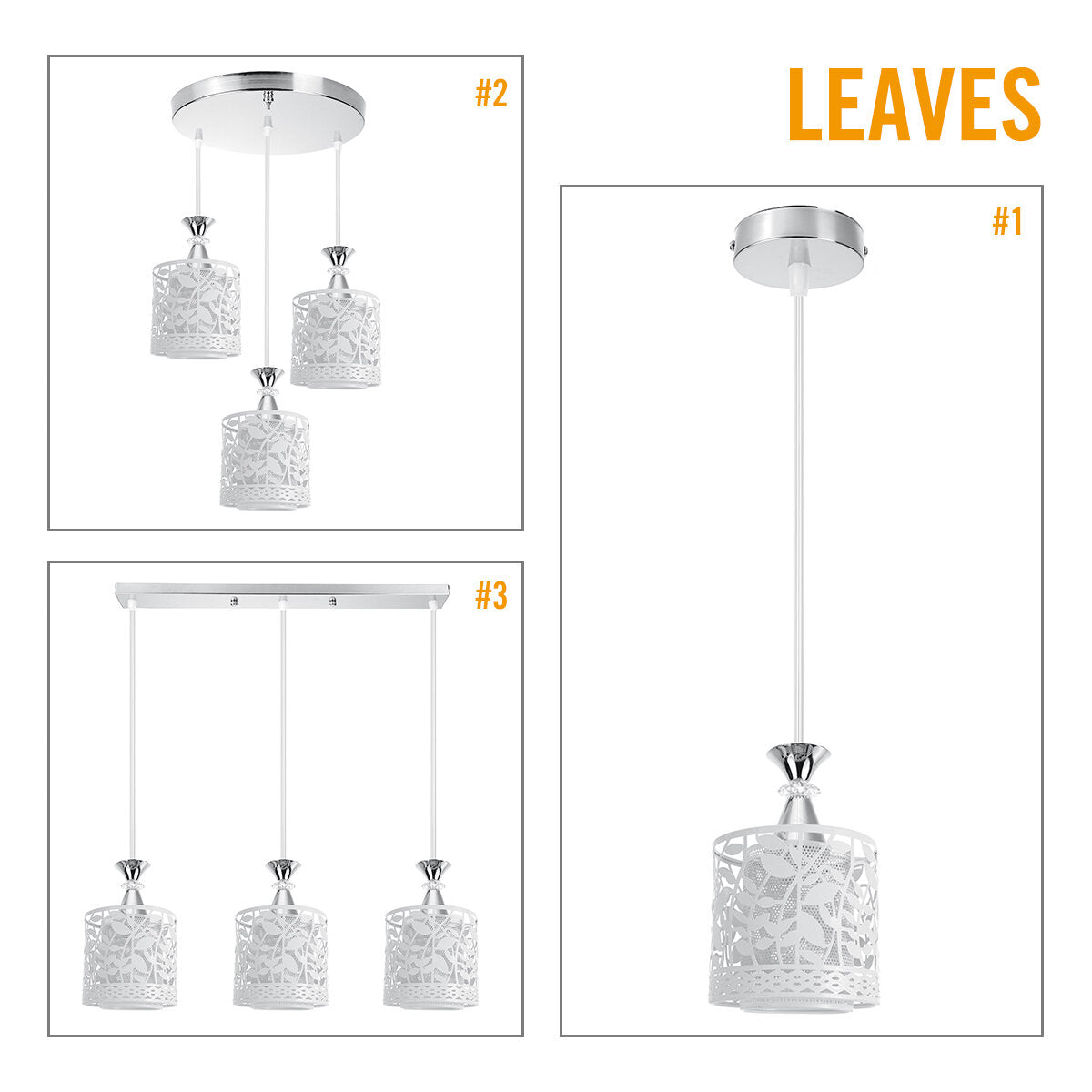 Modren Dining Room Adjustable Loft Glass Ceiling Light Lamp Shade Pendant Light Without Bulb
