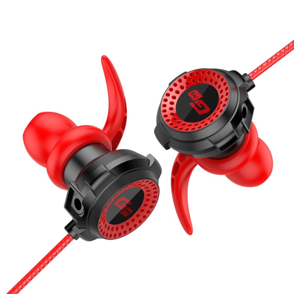 Wired Earphone 10MM Dynamic Noise Reduction HD Calling Earbuds 3.5MM In-Ear E-sports Gaming Headset with Detachable Mic