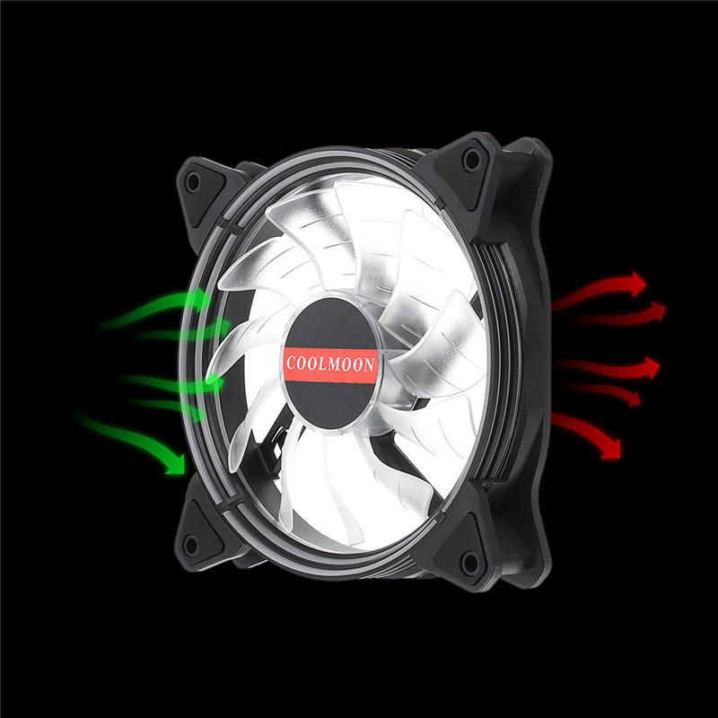 12CM 6 Pin 12 Modes Adjustable Colorful RGB LED Silent Computer Case Cooling Fan for PC Computer Case