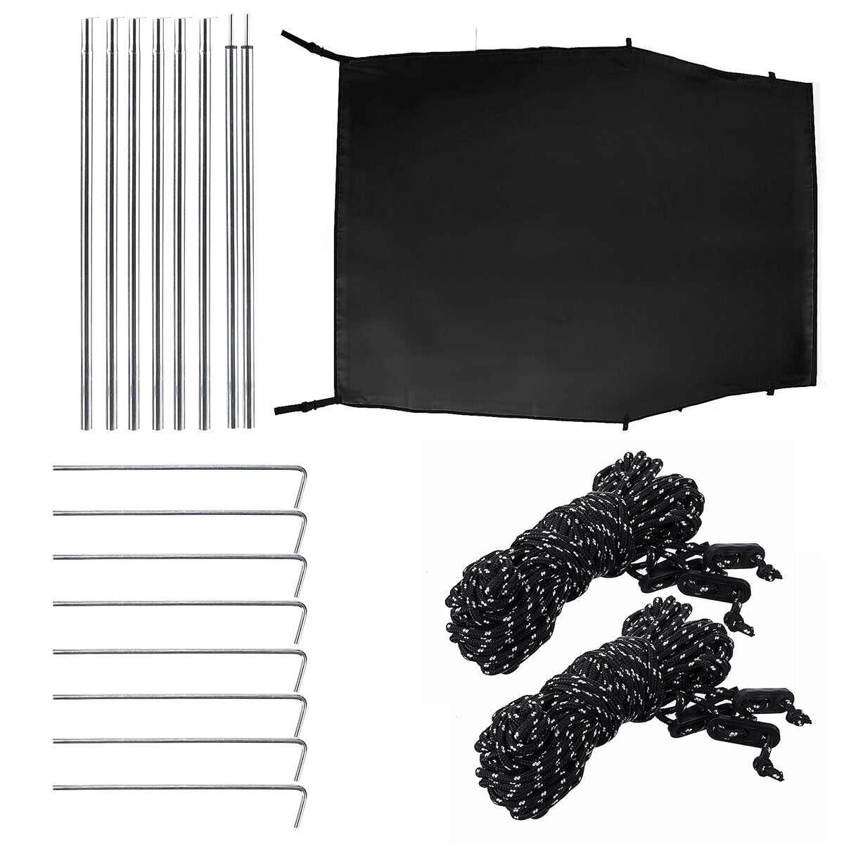 Car Side Awning Waterproof UV-proof Rooftop Tent Canopy for Outdoor Camping Travel